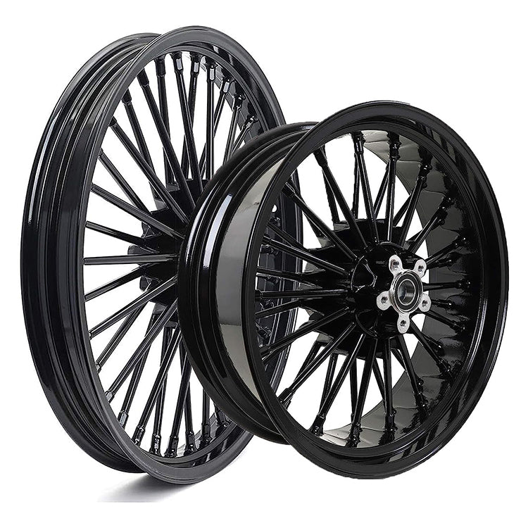 17" 18" 21" Front / 16" 17" Rear Dual Disc Fat Spoke Wheels for Harley Touring / Dyna / Softail
