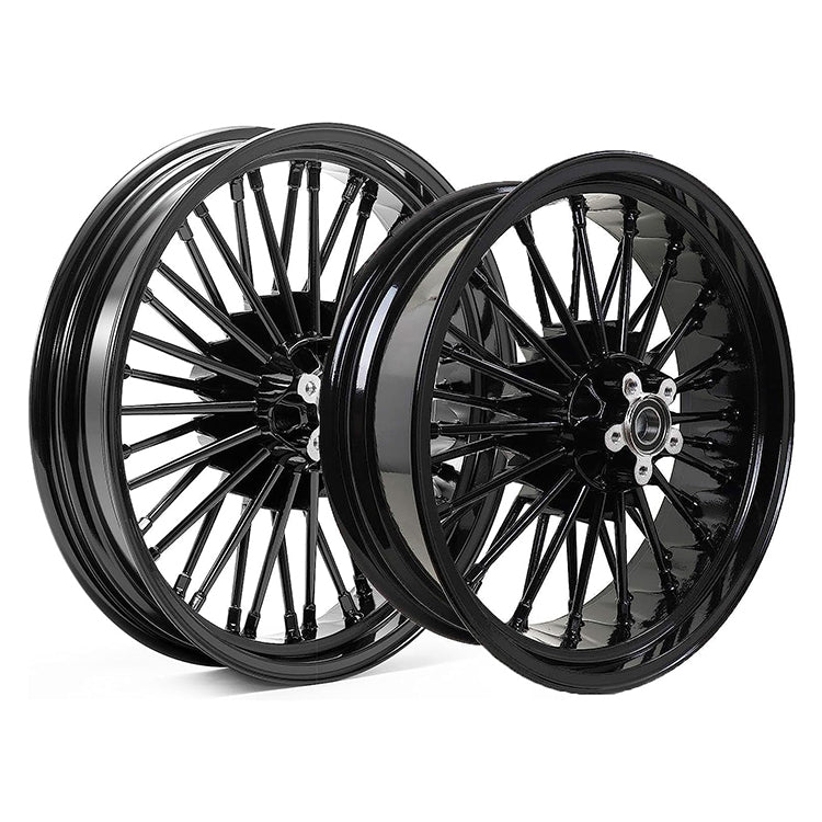 17" 18" 21" Front / 16" 17" Rear Dual Disc Fat Spoke Wheels for Harley Touring / Dyna / Softail