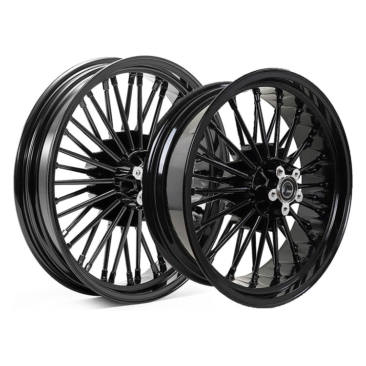 17" 18" 21" Front / 16" 17" Rear Dual Disc Fat Spoke Wheels for Harley Touring / Dyna / Softail
