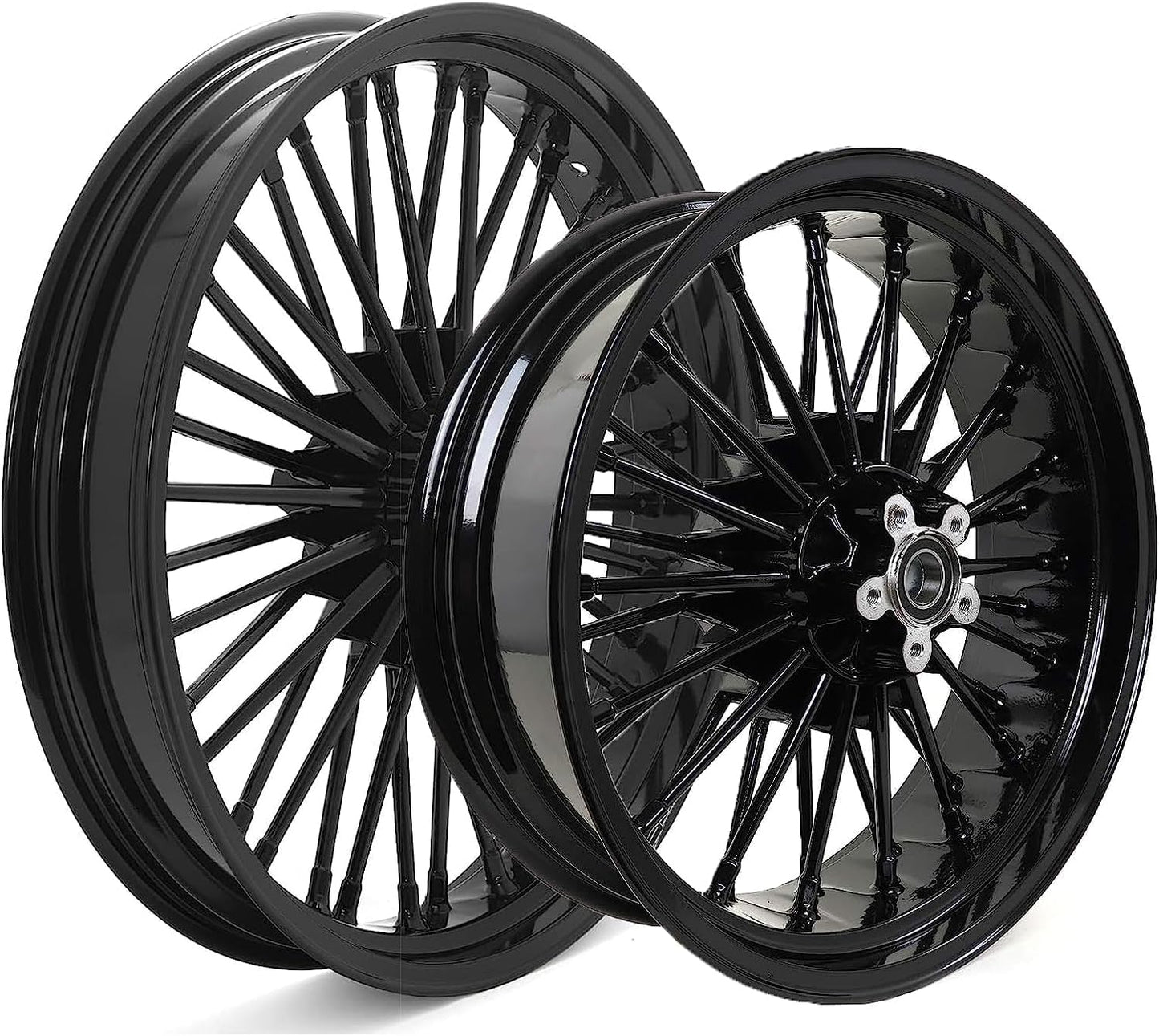 Front Rear Fat Spoke Cast Wheel Set for Harley Dyna Wide Super Glide Street Bob Low Rider 2008-2017