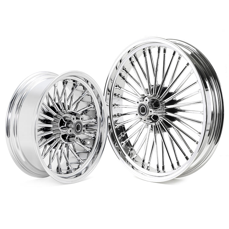 Front Rear Fat Spoke Cast Wheel Set for Harley Dyna Wide Super Glide Street Bob Low Rider 2008-2017