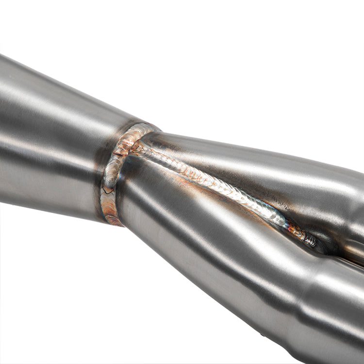 2 into 1 Brushed Shorty Exhaust Pipes for Harley Davidson M8 Bagger 2017-2020 / Indian Challenger 2020-Up