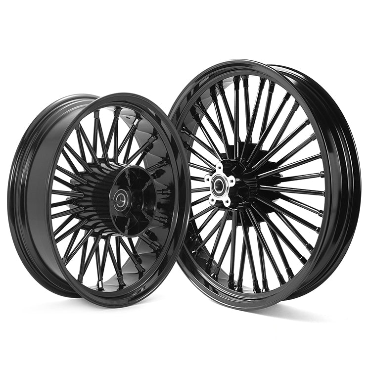 Front Rear Fat Spoke Cast Wheel Set for Harley Dyna Wide Super Glide Street Bob Low Rider 2008-2017