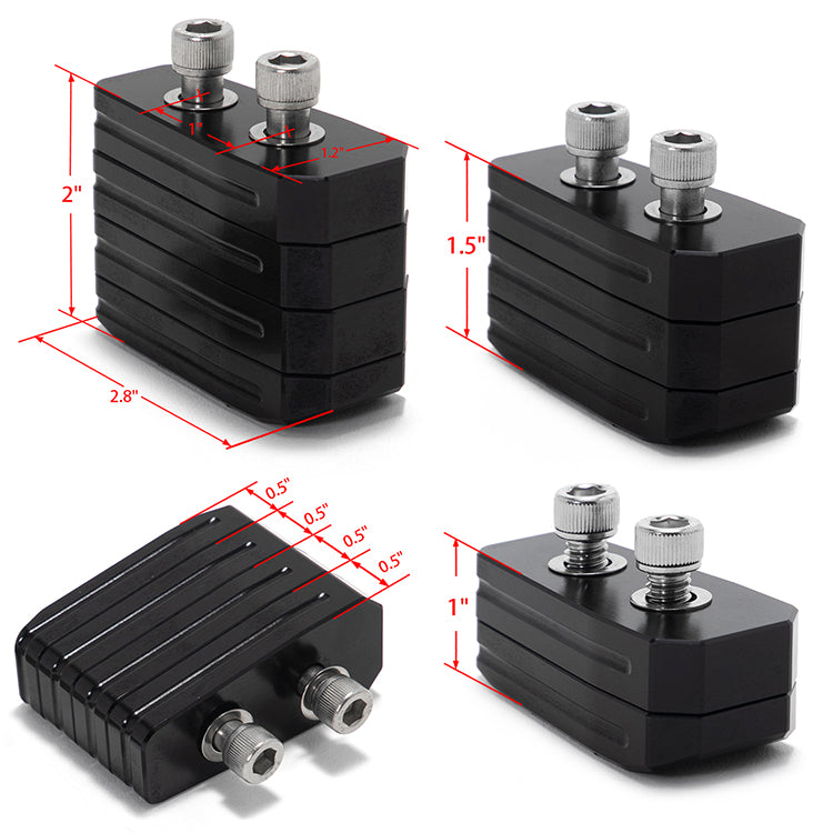 Adjustable 1 / 1.5 / 2 Inch Kickstand Lift Block for Harley Davidson Softail Early-2018 / Dyna / Fat Boy / Street Bob Early-2015