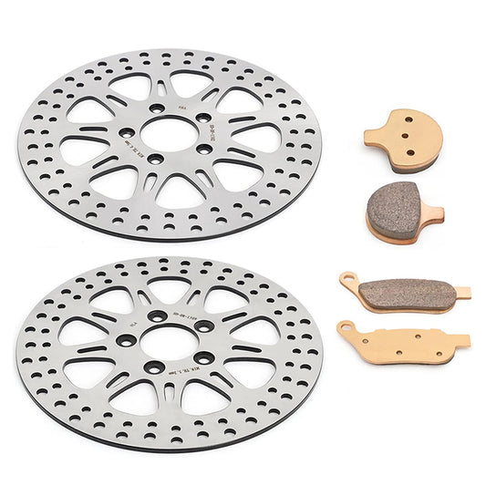 For Harley Davidson FLSTSB Softail Cross Bones 2008-2011 11.5 Inch Front Rear Brake Rotors Pads