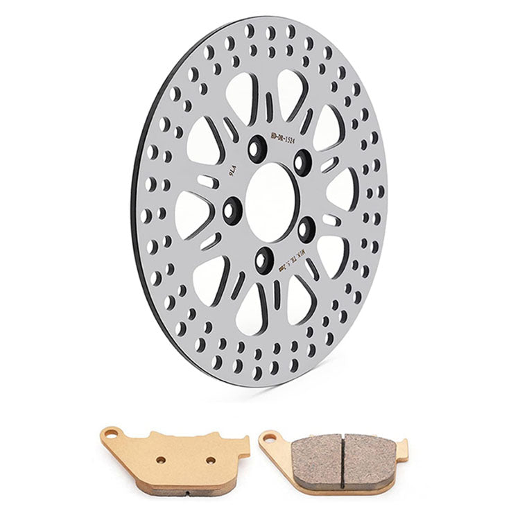 For Harley Davidson Sportster XR1200 2008-2010 / XR1200X 2010-2012 10.2 Inch Rear Brake Rotor Pads