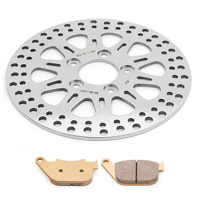 For Harley Davidson Sportster XR1200 2008-2010 / XR1200X 2010-2012 10.2 Inch Rear Brake Rotor Pads