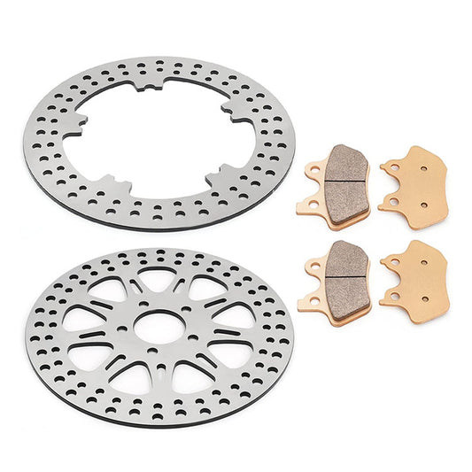 For Harley Dyna FXDI Super Glide / FXDLI Low Rider 2006-2007 / FXDCI Super Glide Custom 2006 11.8 Front 11.5 Rear Brake Rotors Pads