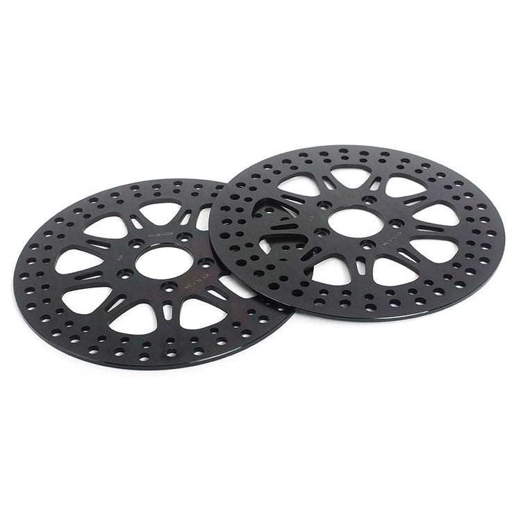 For Harley FXDB Street Bob 2008-2023 / FXDC Super Glide Custom 2008-2014 / FXDL LOW Rider 2008-2009 11.8 Front 11.5 Rear Brake Rotors Pads