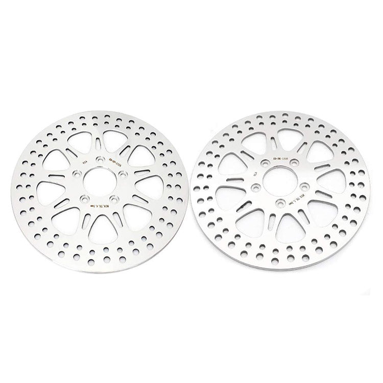 For Harley FXDB Street Bob 2008-2023 / FXDC Super Glide Custom 2008-2014 / FXDL LOW Rider 2008-2009 11.8 Front 11.5 Rear Brake Rotors Pads
