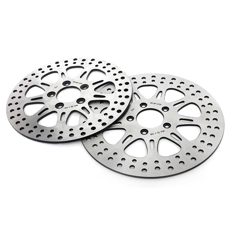 For Harley FXDB Street Bob 2008-2023 / FXDC Super Glide Custom 2008-2014 / FXDL LOW Rider 2008-2009 11.8 Front 11.5 Rear Brake Rotors Pads