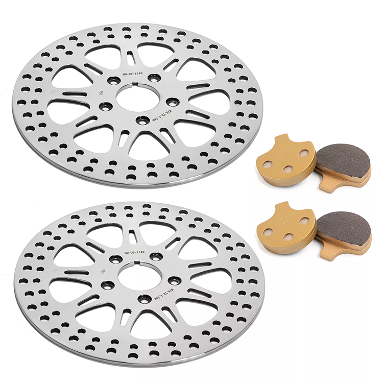 For Harley Dyna FX FXE FXS 1984-1986 / FXD FXDL FXDWG FXR FXRS FXRT FXRD FXLR 1984-Early 1987 11.5 Inch Front Brake Rotors Pads