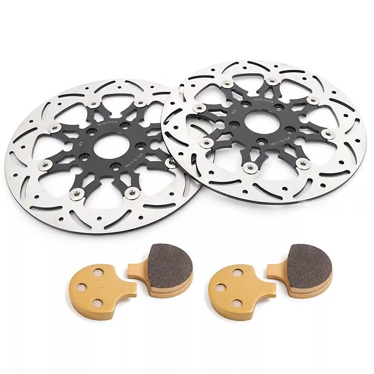 For Harley Dyna FX FXE FXS 1984-1986 / FXD FXDL FXDWG FXR FXRS FXRT FXRD FXLR 1984-Early 1987 11.5 Inch Front Brake Rotors Pads