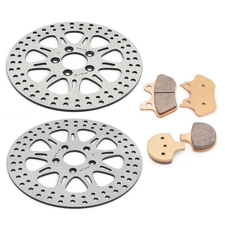 For Harley FXSTS FXSTSi Softail Springer 2000-2005 11.5 Inch Front Rear Brake Rotors Pads