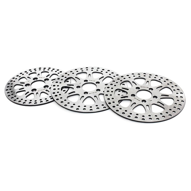 For Harley Sportster XL883R Roadster (Cast Wheel) 2011-2013 11.5 Front 10.2 Rear Brake Rotors Pads