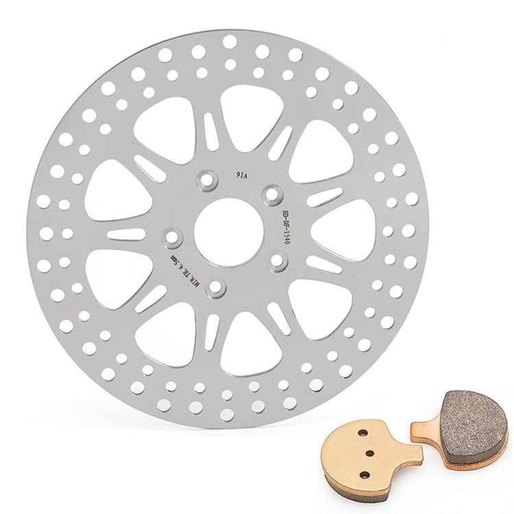 For Harley Davidson Softail FXST FXSTB FXSTC FXSTS FLST FLSTC 1984-Early 1987 11.5 Inch Front Brake Rotor Pads