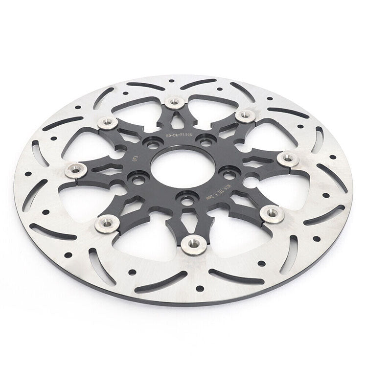 For Harley FXDB Street Bob 2008-2023 / FXDC Super Glide Custom 2008-2014 / FXDL LOW Rider 2008-2009 11.8 Front 11.5 Rear Brake Rotors Pads