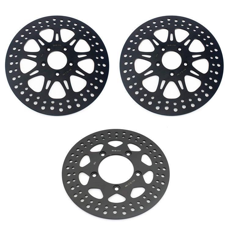 For Harley Davidson VRSCAW V-Rod 2008-2009 / VRSCX V-Rod 2007 11.8 Inch Front Rear Brake Rotors Pads
