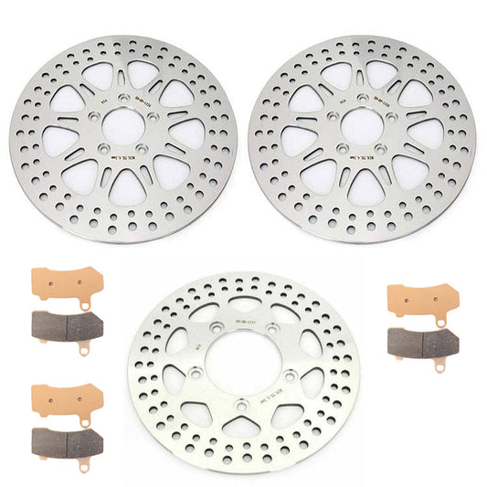 For Harley Davidson VRSCAW V-Rod 2008-2009 / VRSCX V-Rod 2007 11.8 Inch Front Rear Brake Rotors Pads