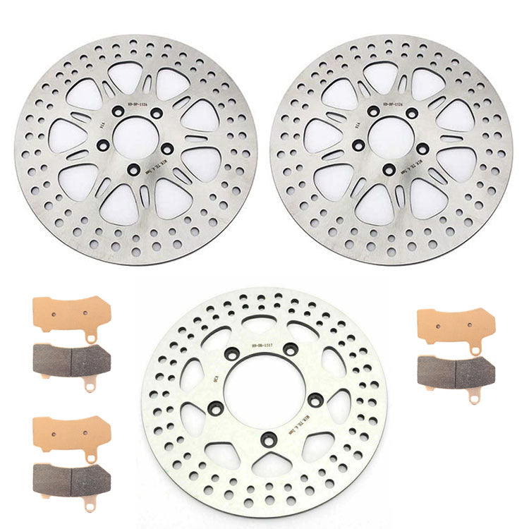 For Harley Davidson VRSCAW V-Rod 2008-2009 / VRSCX V-Rod 2007 11.8 Inch Front Rear Brake Rotors Pads