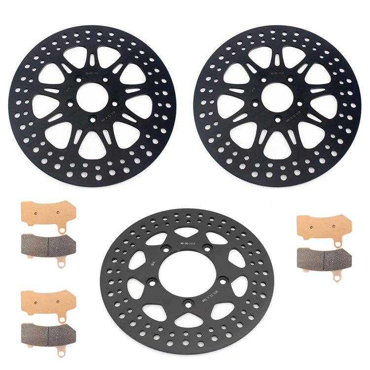 For Harley Davidson VRSCAW V-Rod 2008-2009 / VRSCX V-Rod 2007 11.8 Inch Front Rear Brake Rotors Pads