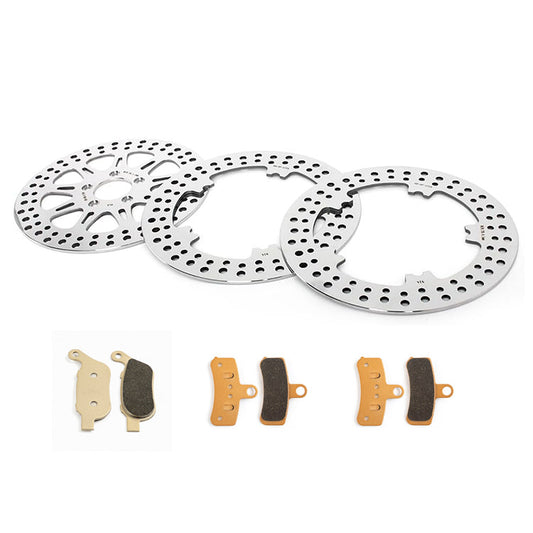For Harley Dyna FXDL Low Rider 2014-2017 / FXDLS Low Rider S 2017 11.8 Front 11.5 Rear Brake Rotors Pads