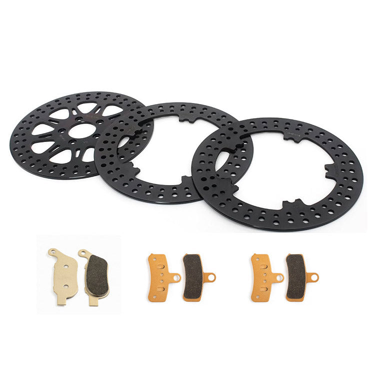 For Harley Dyna FXDL Low Rider 2014-2017 / FXDLS Low Rider S 2017 11.8 Front 11.5 Rear Brake Rotors Pads