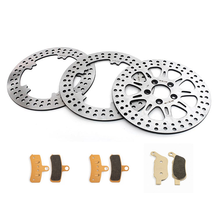 For Harley Dyna FXDL Low Rider 2014-2017 / FXDLS Low Rider S 2017 11.8 Front 11.5 Rear Brake Rotors Pads