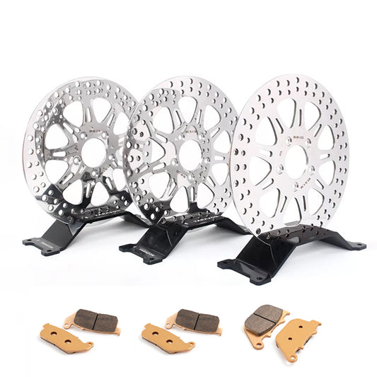 For Harley Sportster R XL883R 2005-2013 / XL883R Roadster 2010 / XL1200R Roadster 2004-2008 11.5 Inch Front Rear Brake Rotors Pads