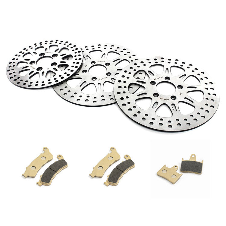 For Harley Sportster XL1200CX Roadster 2016-2023 11.8 Front 10.2 Rear Brake Rotors Pads