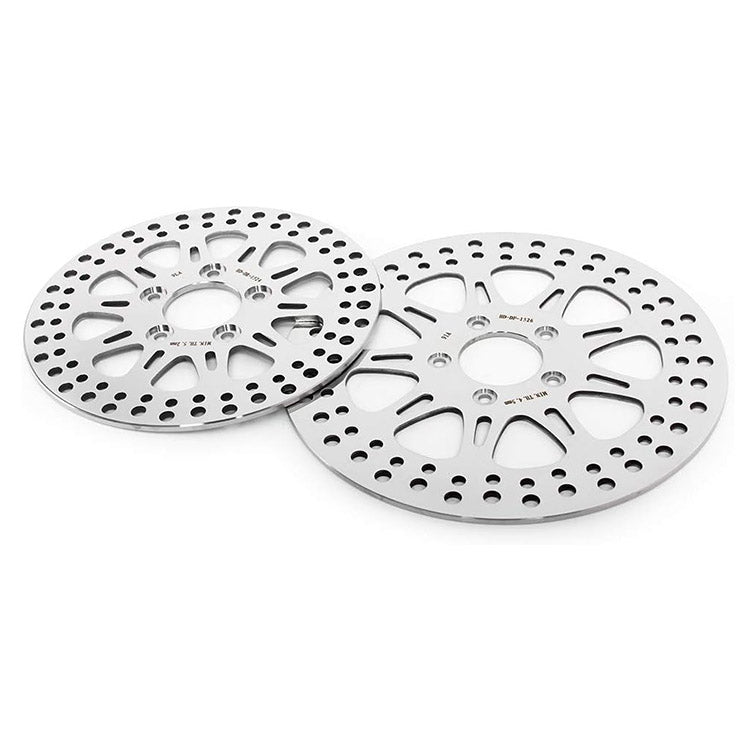 For Harley Sportster XL883N Iron 2014-2018 / XL883R Roadster 2014-2015 / XL1200V Seventy Two 2014-2016 11.8 Front 10.2 Rear Brake Rotors Pads