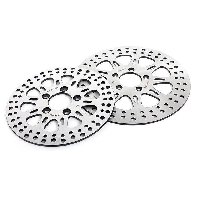 For Harley Sportster XL883N Iron 2014-2018 / XL883R Roadster 2014-2015 / XL1200V Seventy Two 2014-2016 11.8 Front 10.2 Rear Brake Rotors Pads