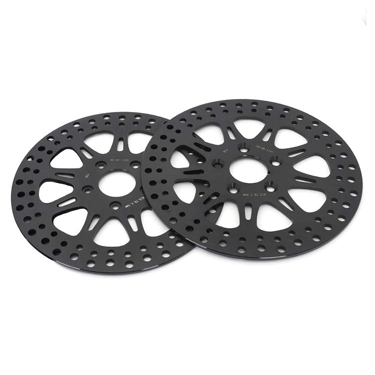 For Harley Sportster XLH883 XLH1100 XLH1200 XLX1100 (Steel Hub) Late 1987-1999 11.5 Inch Front Rear Brake Rotors Pads