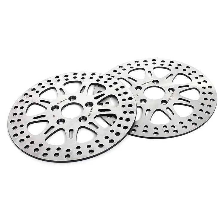 For Harley Sportster XLH883 XLH1100 XLH1200 XLX1100 (Steel Hub) Late 1987-1999 11.5 Inch Front Rear Brake Rotors Pads