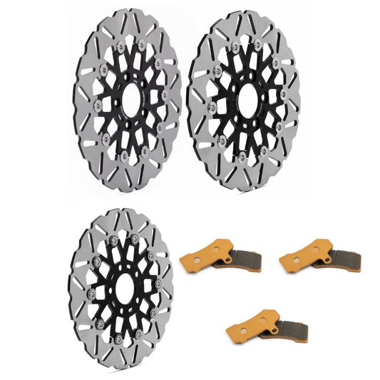 For Harley Dyna FXDBC Street Bob LTD 2016 / FXDF Fat Bob 2008-2017 / FXDL Low Rider 2014-2017 11.8 Front 11.5 Rear Brake Rotors Pads