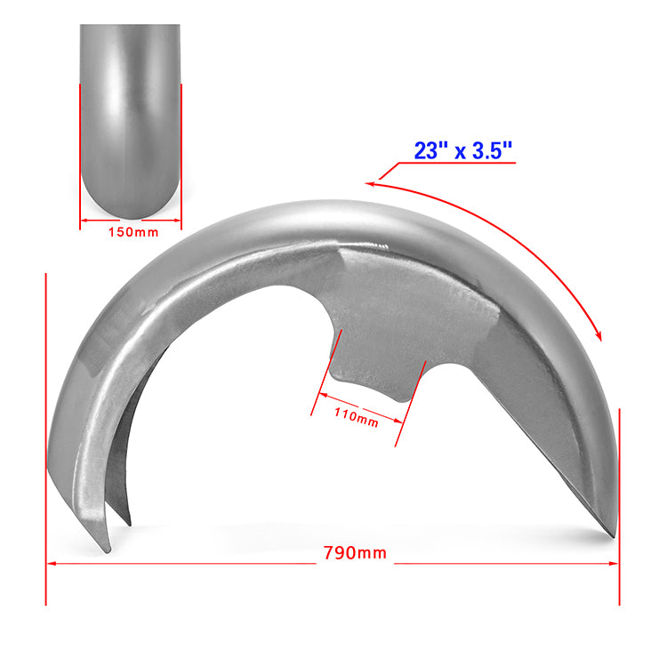 Front Fender Fits 21" 23" 26" Wheels for Harley Touring Baggers / Softail 1996-2022