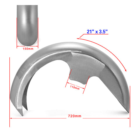 Front Fender Fits 21" 23'' 26'' Wheels for Harley Touring Baggers / Softail 1996-2022