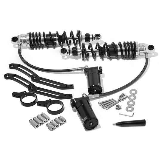 Remote Reservoir Rear Suspension Shocks For Harley Davidson Touring Models 14-UP FLH Road Glide / Road King / Street Glide / Ultra Limited / Electra Glide