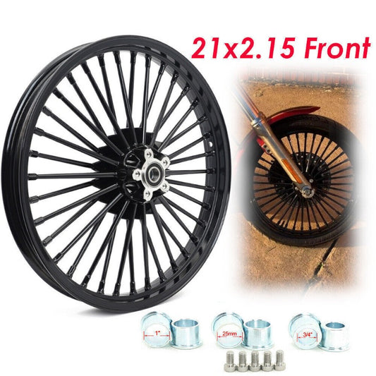 17" 18" 21" Front / 16" 17" Rear Dual Disc Fat Spoke Wheels for Harley Touring / Dyna / Softail