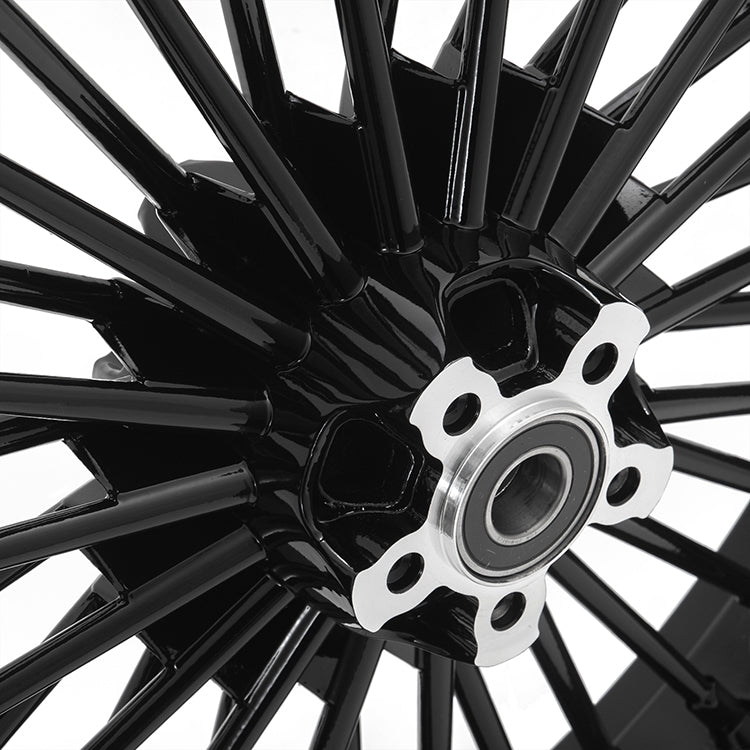 Front Rear Fat Spoke Cast Wheel Set for Harley Dyna Wide Super Glide Street Bob Low Rider 2008-2017