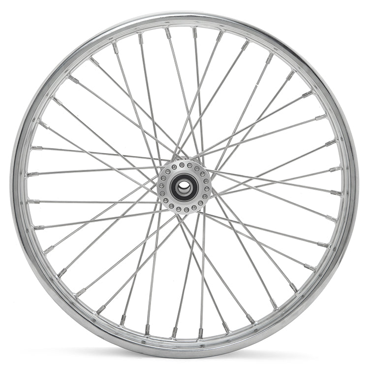 21x1.85 Universal Front Spoked Spool Hub Wheel Rim for Harley Chopper With 3/4 Inch Axle