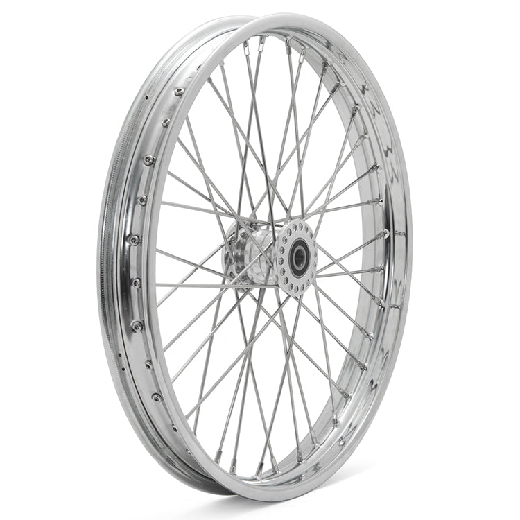 21x1.85 Universal Front Spoked Spool Hub Wheel Rim for Harley Chopper With 3/4 Inch Axle