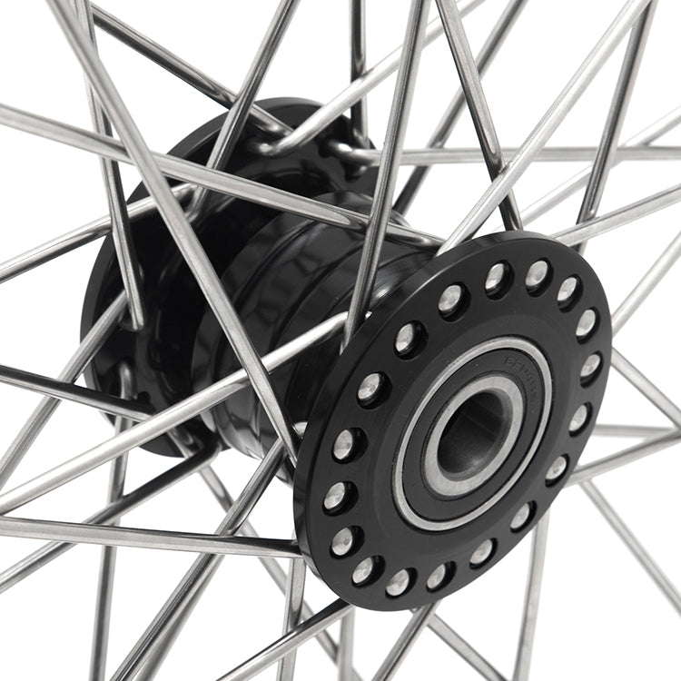 21x1.85 Universal Front Spoked Spool Hub Wheel Rim for Harley Chopper With 3/4 Inch Axle