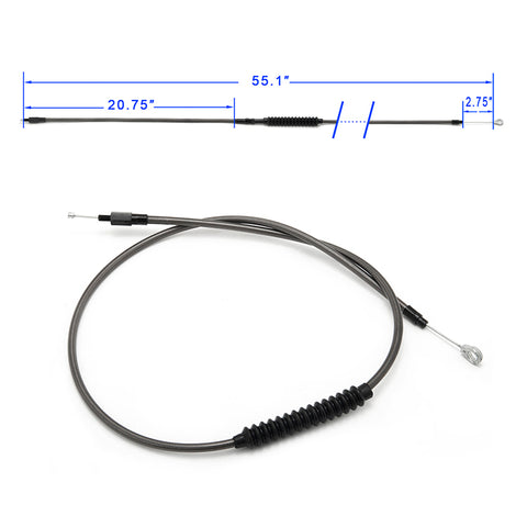 55.1'' - 78.7'' Stainless Steel Clutch Cable for Harley Sportster Models Braided