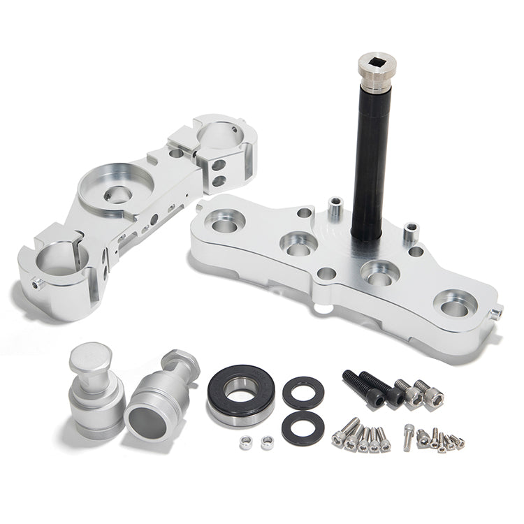 Aluminum 11 Degree Raked 21 23 26 Inch Wheels Triple Trees Kit for Harley Touring Electra Glide Road Glide Street Glide 2014-2018