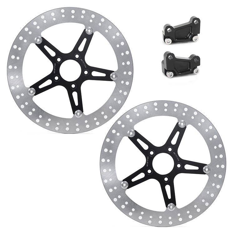 13 Inch Front Brake Disc Rotors & Brackets for Harley Touring 2008-2013
