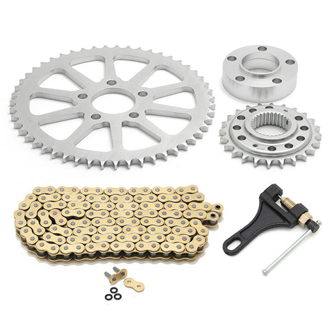 Sprocket Conversion Kit & Chain for Harley Dyna FXD Super Glide / FXDWG Wide Glide 2006-2017 / Softail 2008-up / Dyna 2018-up