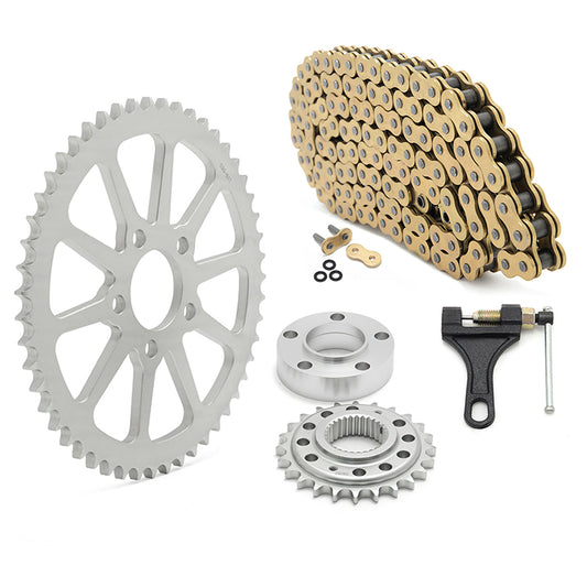 Sprocket Conversion Kit & Chain for Harley Dyna FXD Super Glide / FXDWG Wide Glide 2006-2017 / Softail 2008-up / Dyna 2018-up