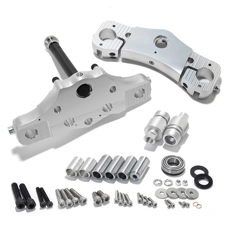 11 Degrees Raked Triple Trees Kit for Harley Touring Electra Glide / Road Glide / Street Glide FLT, FLHT, FLHX, FLTR 1997-2013 (except Road King) 21" 23" 26" Front Wheels