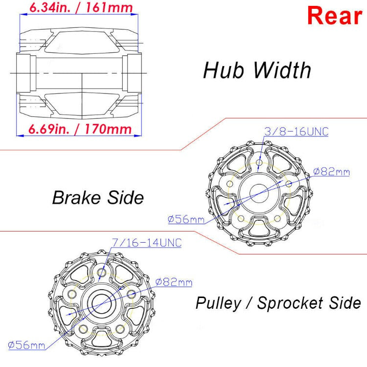 16x3.0 Rear Casting Wheel Fat Spoke for Harley Davidson Touring Dyna Softail Sportster